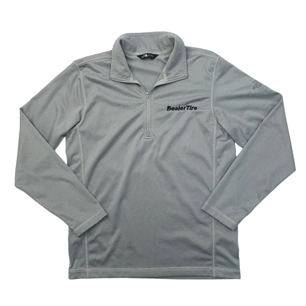 The North Face Sweatshirt Mens M Medium Gray Tech Fleece Lightweight Quarter Zip